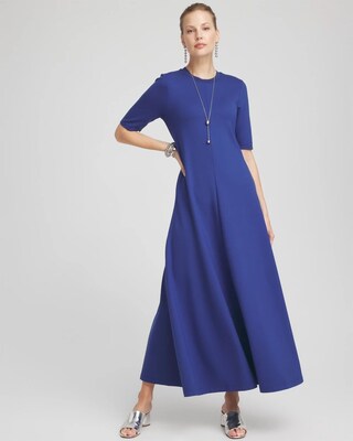 Ponte Rib Trim Maxi Dress | Chico's
